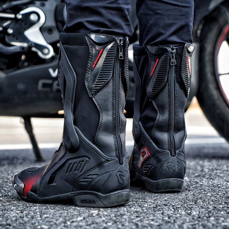 DUHAN New Motorcycle Boots Wear Resistant And Anti Fall Motorcycle Riding Boots Men Motocross Racing Boots