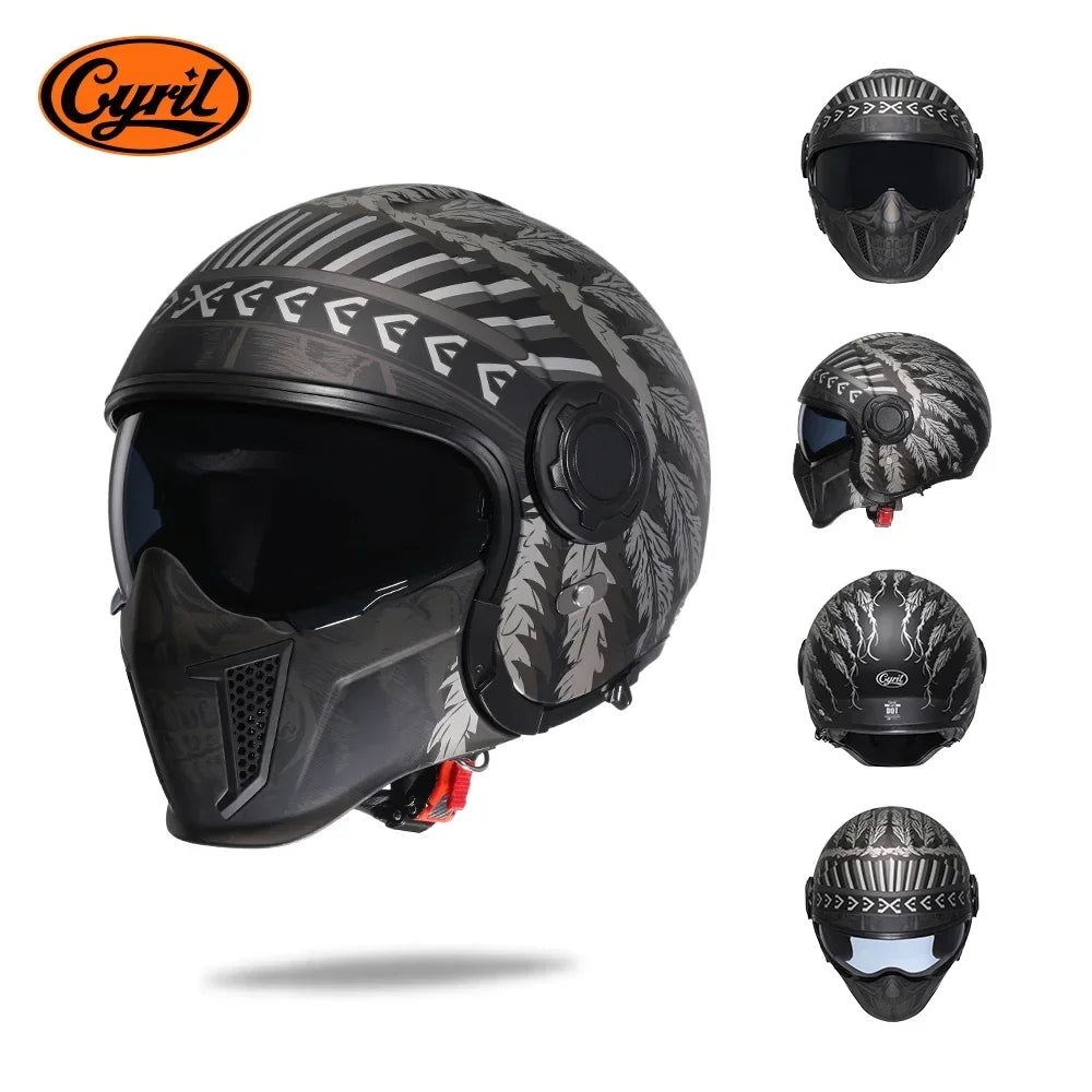Hendersonshop Full Face Open Face Motorcycle Helmet Motorbike Street Bike Helmets