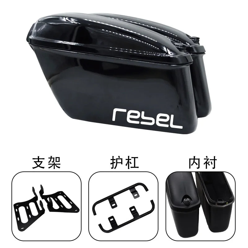 Motorcycle Luggage SaddleBags For Honda CMX1100 Rebel CM1100 2020-2023 Traveling Side Bag 19.5L High-capacity