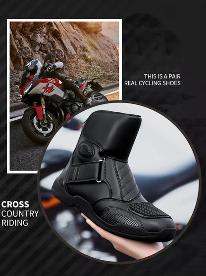 Men's Motorcycle Boots Outdoor Waterproof Motos Cycling Protective Shoes Motocross Off-Road Racing Boots Motorcycle Accessories