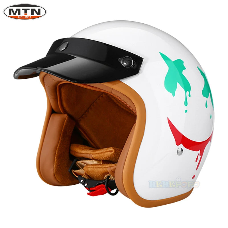 Vintage Half Face Helmet | DOT Certified & Leather - Image 22
