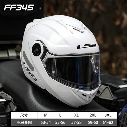 Hendersonshop Original LS2 FF345 Motorcycle Helmet Flip Up Full Face Casque