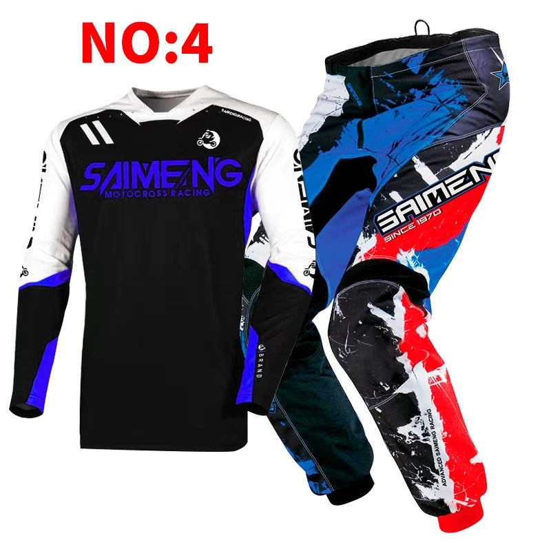 motocross set for child MX Jersey and Pants children Youth MTB DH UTV Enduro MX Gear Set Combo Off Road Racing Suit Dirt Bike