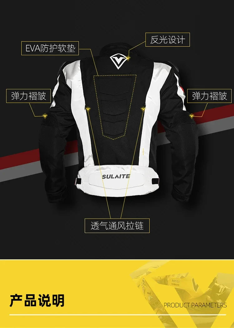 Helmets - Waterproof Men Motorcycle Jackets Windproof Motorcycle Rally Clothes Detachable Warm