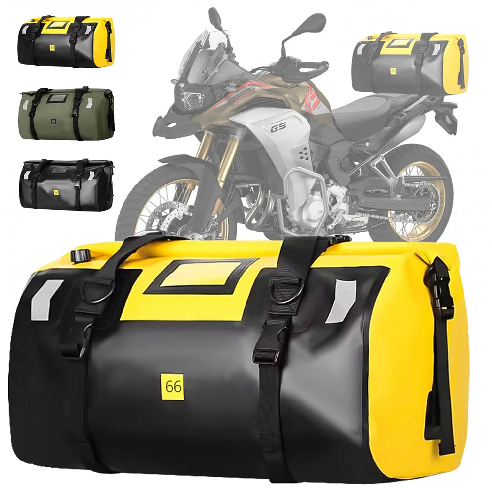 Universal Scooter Back Seat Bag Waterproof Motorcycle Tail Bag Motorbike Travel Cycling Riding Sport Luggage Pack