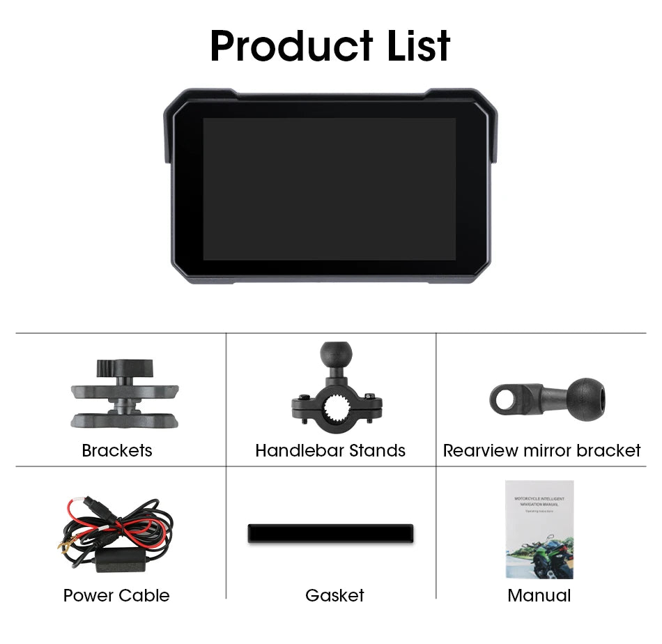Jansite Motorcycle GPS Navigator | Waterproof & CarPlay - View 20 | Henderson Shop