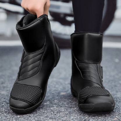 Men's Motorcycle Boots Outdoor Waterproof Motos Cycling Protective Shoes Motocross Off-Road Racing Boots Motorcycle Accessories