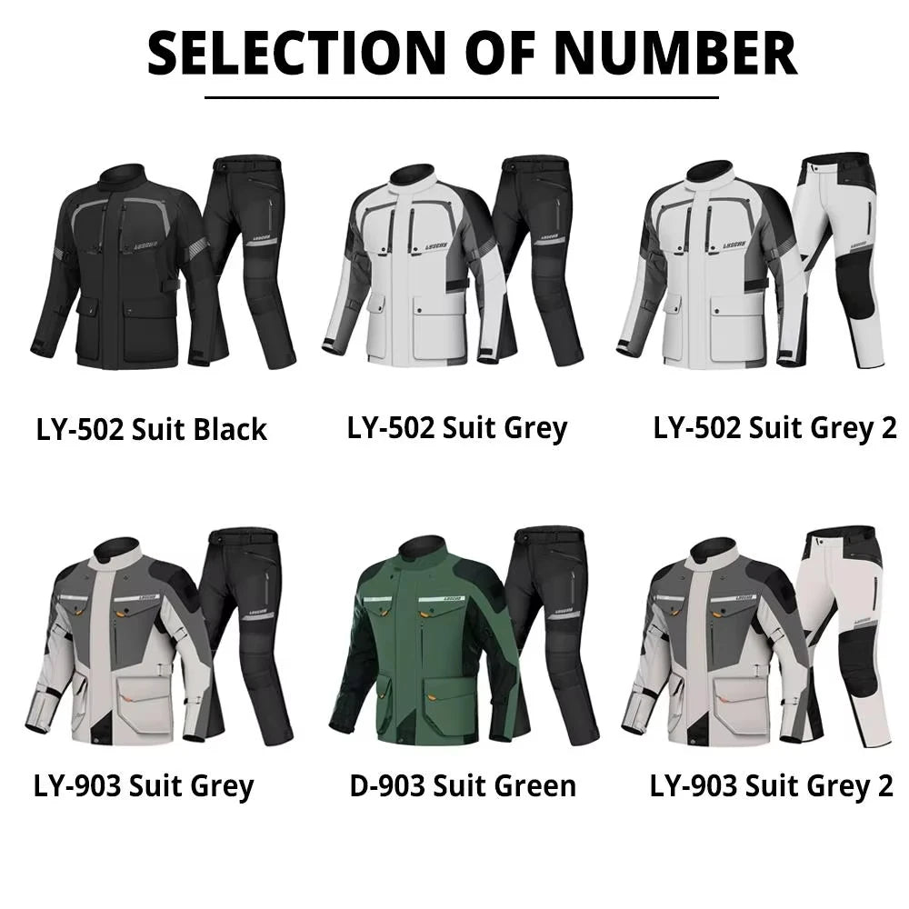 Motorcycle Jacket Pants Suit Waterproof Men Motorbike Riding Moto Jacket Prot... | Henderson Shop