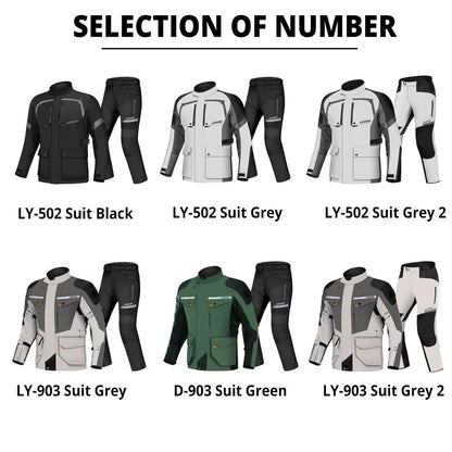Motorcycle Jacket Pants Suit Waterproof Men Motorbike Riding Moto Jacket Prot... | Henderson Shop