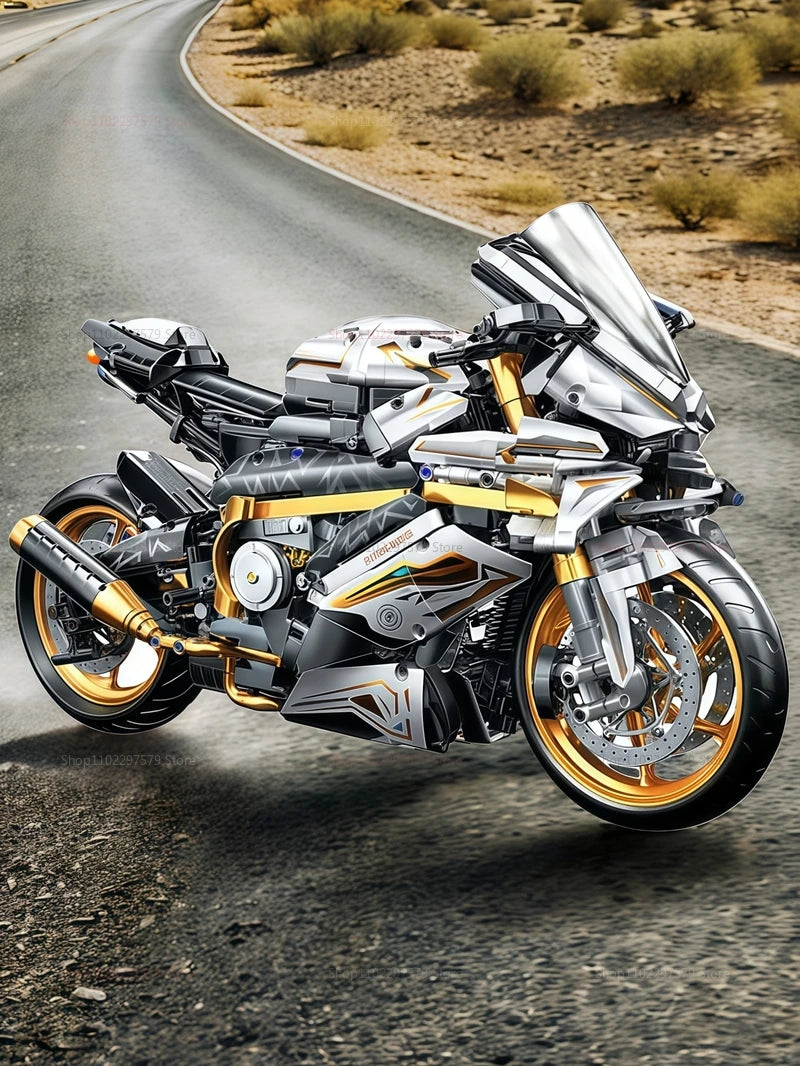 2000PCS+ Tech 1:5 Motorcycle Building Blocks Set for Adult Racing Motorcycle ... | Henderson Shop