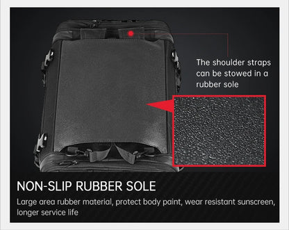 Motorcycle Waterproof Motorcycle Rear Seat Bag 35-50L Helmet Bag High Capacity Motor Tail SaddleBag Rider Backpack