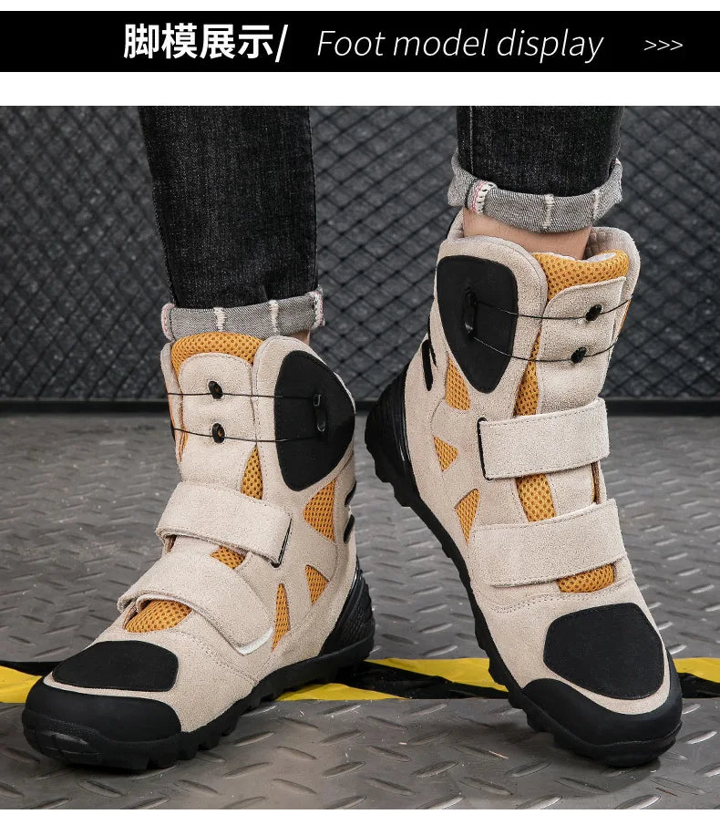 Hendersonshop Motorcycle Boots 2024 New Men Women Motorbike Riding Shoes Breathable