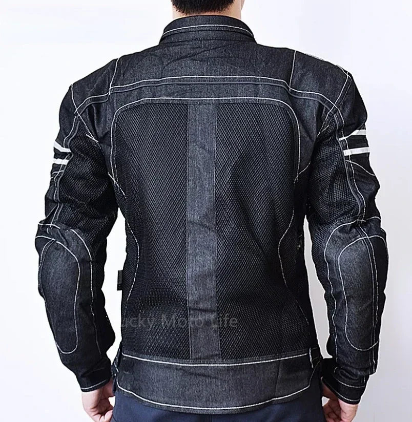 KOMINE JK006 Jacket Spring Breathable Denim Mesh Racing Ride High-performance... | Henderson Shop