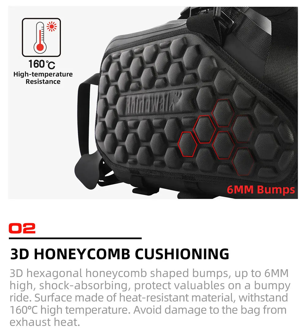 Rhinowalk Motorcycle Bag 100%Waterproof 18L/28L/48L Large Capacity 2 Pcs Univ... | Henderson Shop