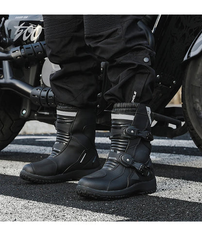 Men Motocross Boots Adventure Low Boots for ADV Riders Sport Touring  Motorcycle Boots Waterproof Riding Shoes Moto Riding Gear