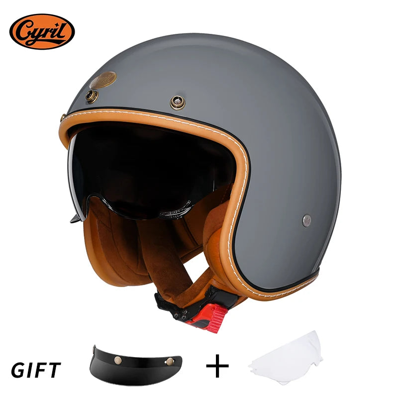 Vintage Half Face Helmet | DOT Certified & ECE Certified - View 27 | Henderson Shop