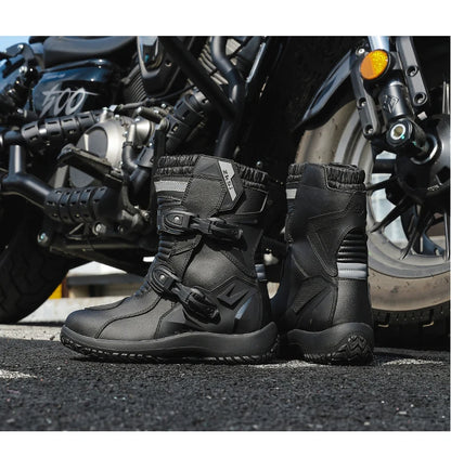 Men Motocross Boots Adventure Low Boots for ADV Riders Sport Touring  Motorcycle Boots Waterproof Riding Shoes Moto Riding Gear