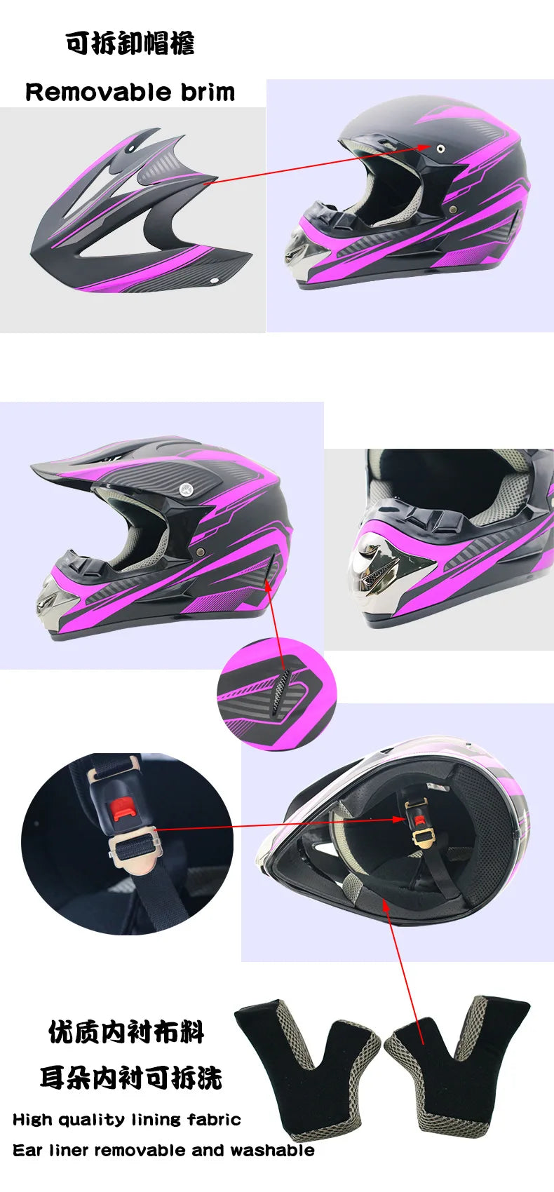 Helmets - 2019 New Flip Up Motorcycle Helmet Children motocross Off Road
