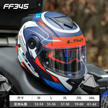Hendersonshop Original LS2 FF345 Motorcycle Helmet Flip Up Full Face Casque