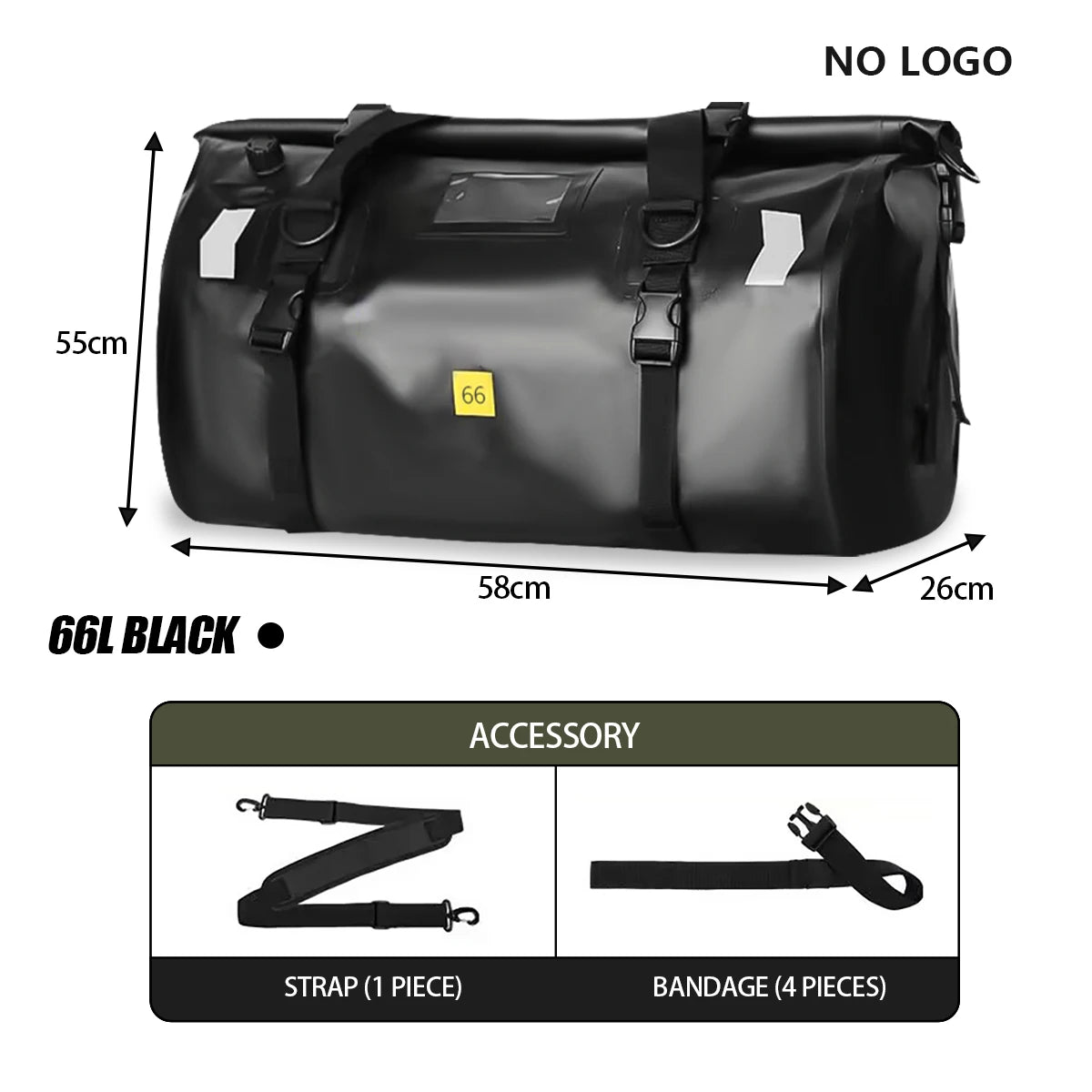 Universal Scooter Back Seat Bag Waterproof Motorcycle Tail Bag Motorbike Travel Cycling Riding Sport Luggage Pack