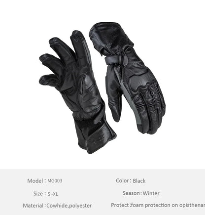 Hendersonshop LS2 MG003 Motorcycle gloves Winter cowhide windproof and waterproof touch