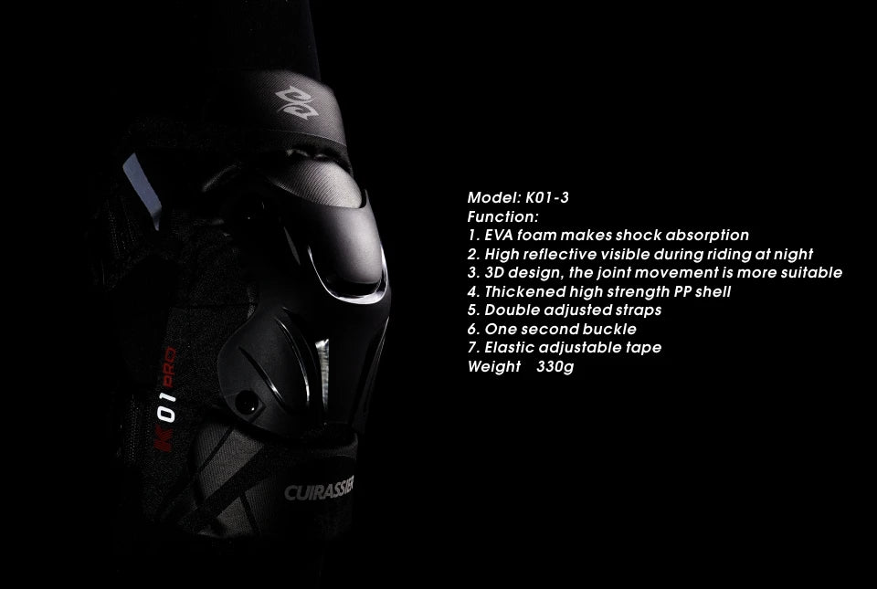 Cuirassier Motorcycle Knee Guards | Reflective - View 8 | Henderson Shop