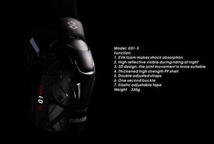 Cuirassier Motorcycle Knee Guards | Reflective - View 8 | Henderson Shop