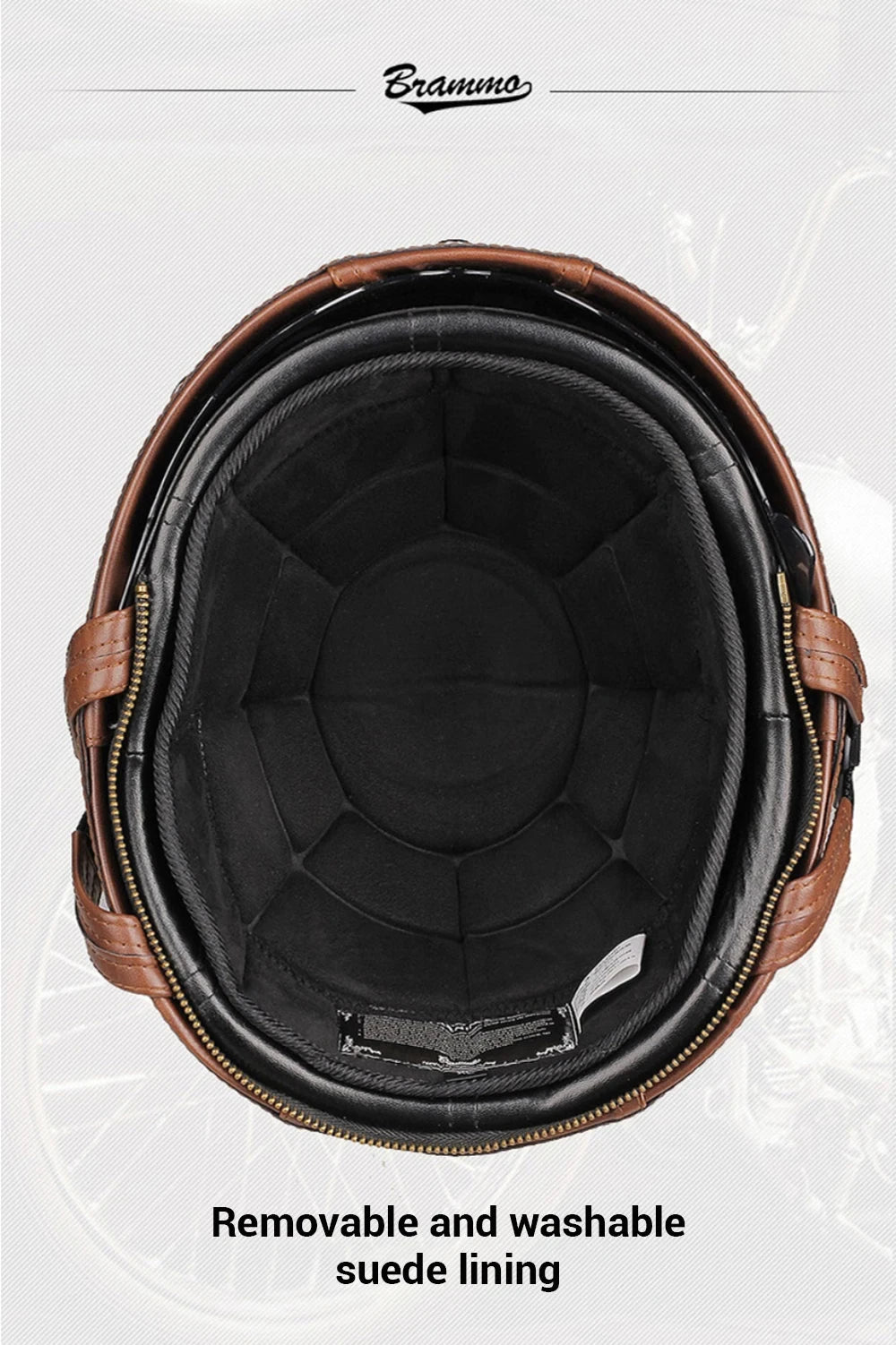 Vintage Half Face Helmet | Leather - View 10 | Henderson Shop