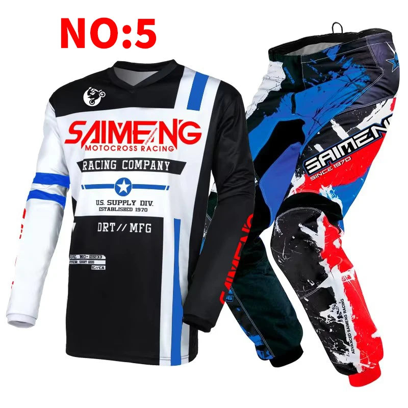 motocross set for child MX Jersey and Pants children Youth MTB DH UTV Enduro MX Gear Set Combo Off Road Racing Suit Dirt Bike