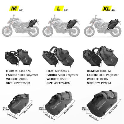 Rhinowalk Motorcycle Bag 100%Waterproof 18L/28L/48L Large Capacity 2 Pcs Univ... | Henderson Shop