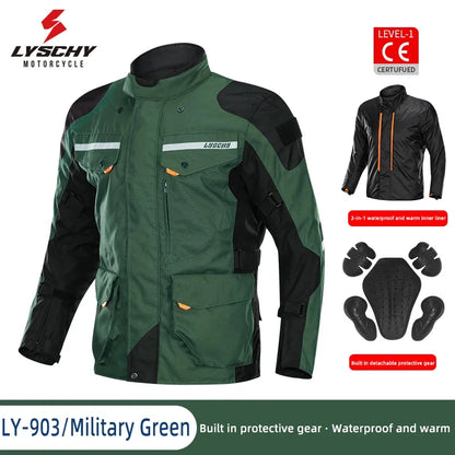 Hendersonshop LYSCHY Motocross Jacket Pants Autumn Winter Waterproof Warm Motorcycle Riding