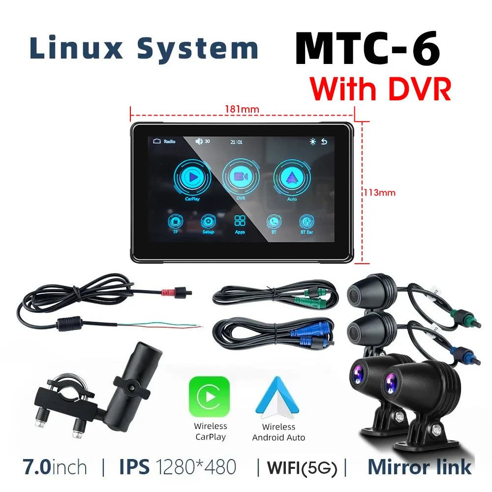 Srnubi 7" Motorcycle GPS Navigator | Waterproof & CarPlay - View 48 | Henderson Shop