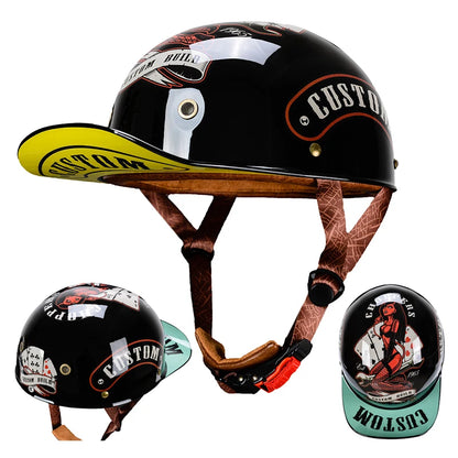Vintage Half Face Helmet | Breathable & Summer - View 28 | Henderson Shop