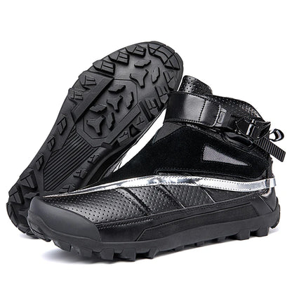 Hendersonshop Motorcycle boots Casual men's motorcycle shoes Motorcycle riding shoes Leather