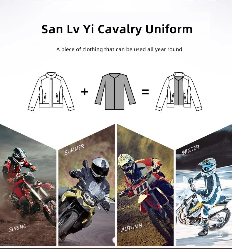 Hendersonshop LYSCHY Motocross Jacket Pants Autumn Winter Waterproof Warm Motorcycle Riding