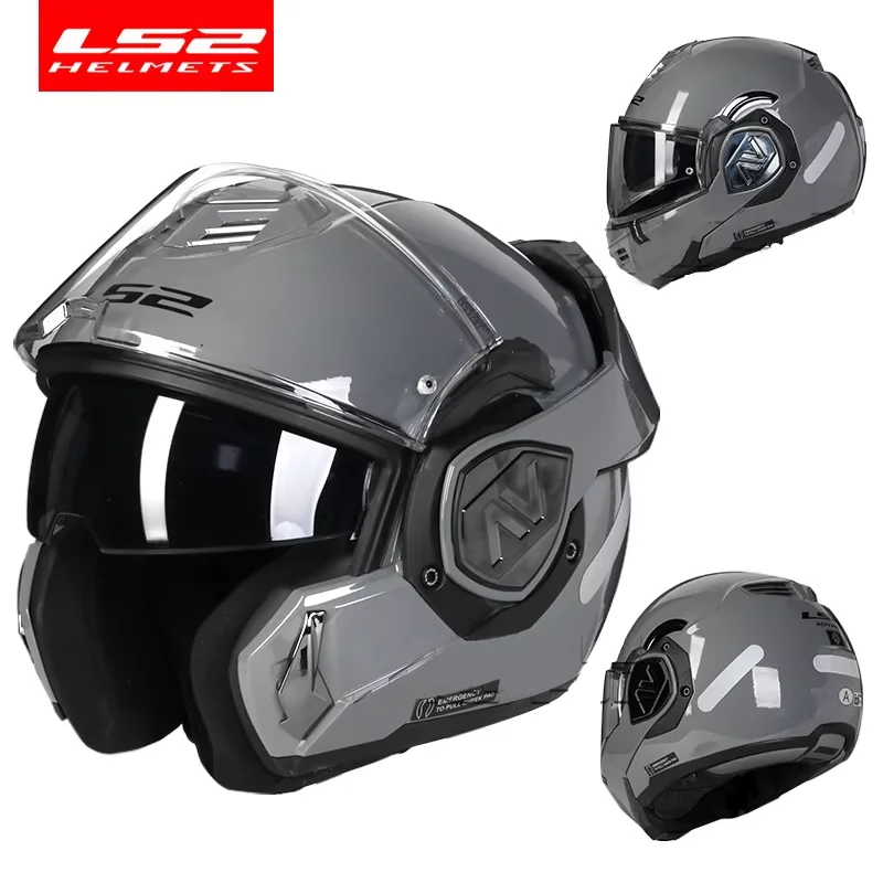 Hendersonshop LS2 FF906 Advant Flip Up Face Helmets ECE Motorcycle Modular