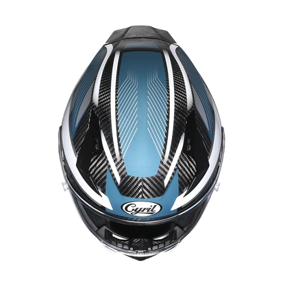 Full Face Motorcycle Helmet, Carbon Fiber Tail Wing Multiple Gear Adjustment, Unisex Helmet DOT ECE Approved