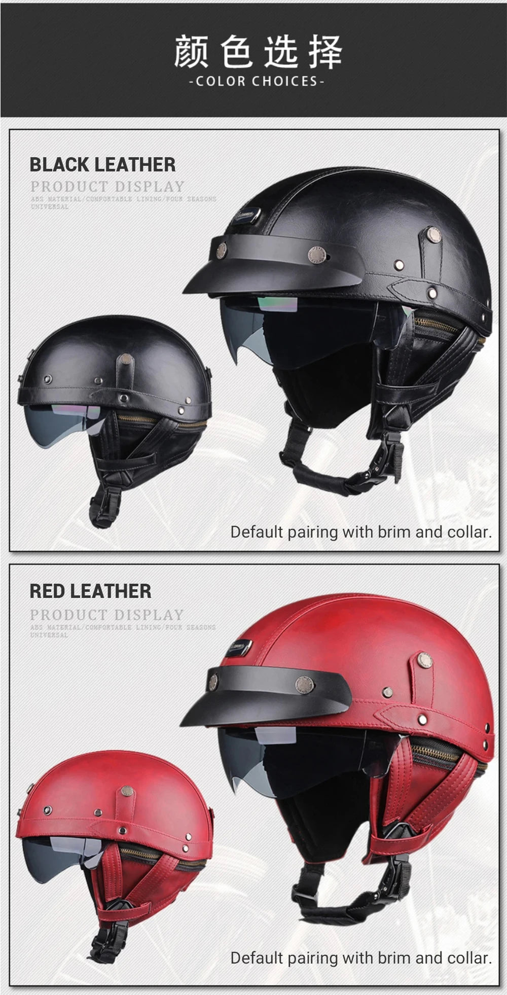 Vintage Half Face Helmet | Leather - View 14 | Henderson Shop
