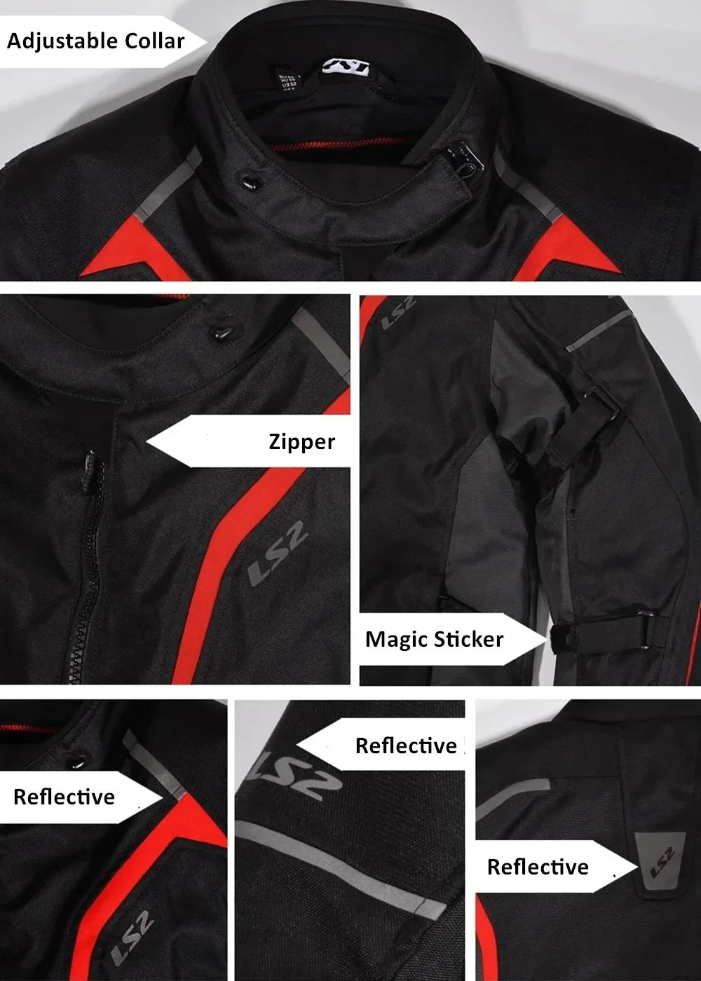 Hendersonshop LS2 Winter Motorcycle Jacket Men Women Waterproof Windproof Biker Jacket