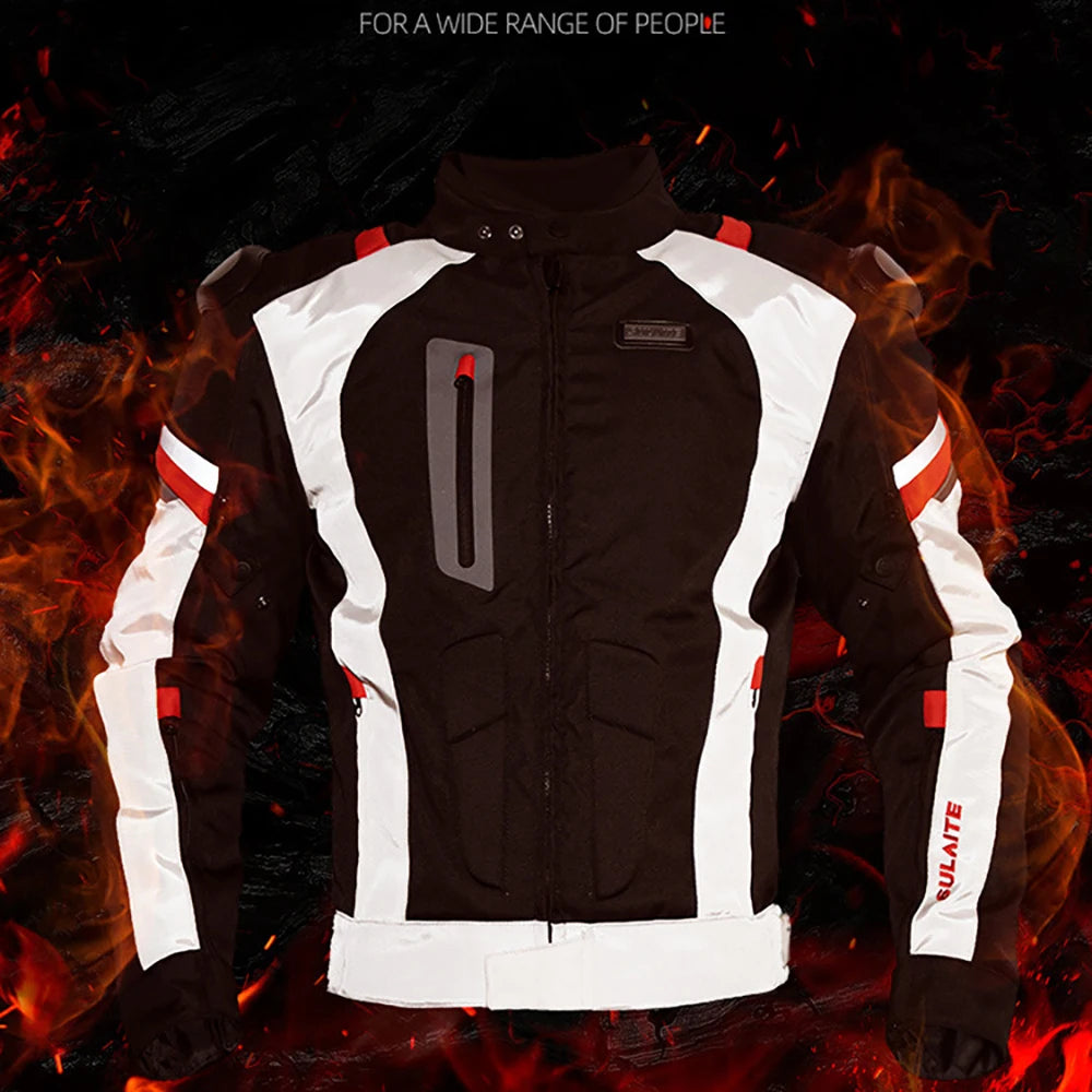 Helmets - Waterproof Men Motorcycle Jackets Windproof Motorcycle Rally Clothes Detachable Warm