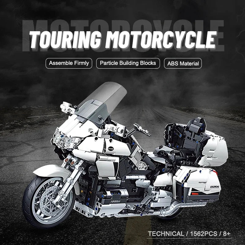 Hendersonshop Gold Wing Touring  Motorcycle Technical Model Building Blocks MOC