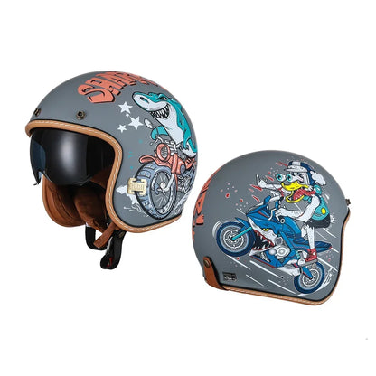 Vintage Half Face Helmet | DOT Certified & ECE Certified - View 14 | Henderson Shop