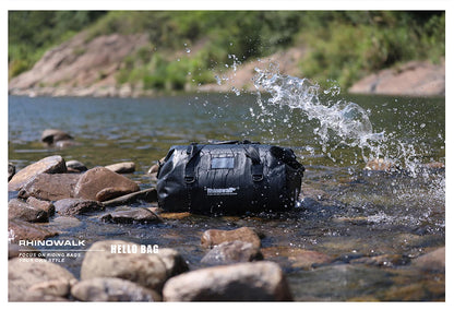 Rhinowalk Tail Bag 45L - additional perspective showing motorcycle tail bag features and details