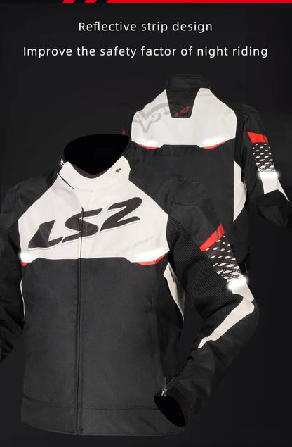 Hendersonshop LS2 Original APEX Motorcycle Jacket Autumn Winter Waterproof Windproof Warm