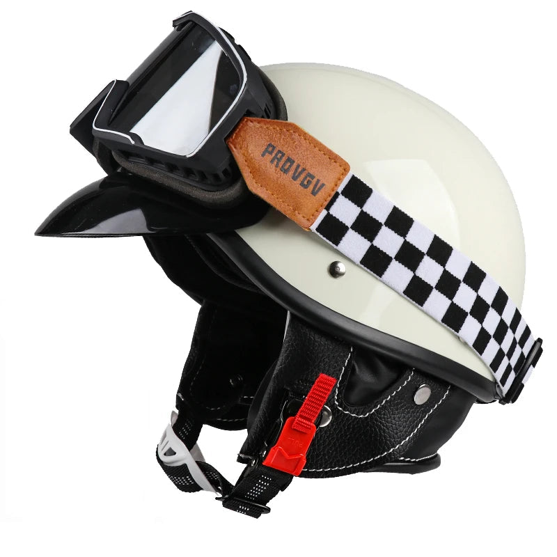 Vintage Half Face Helmet | Bluetooth | Henderson Shop