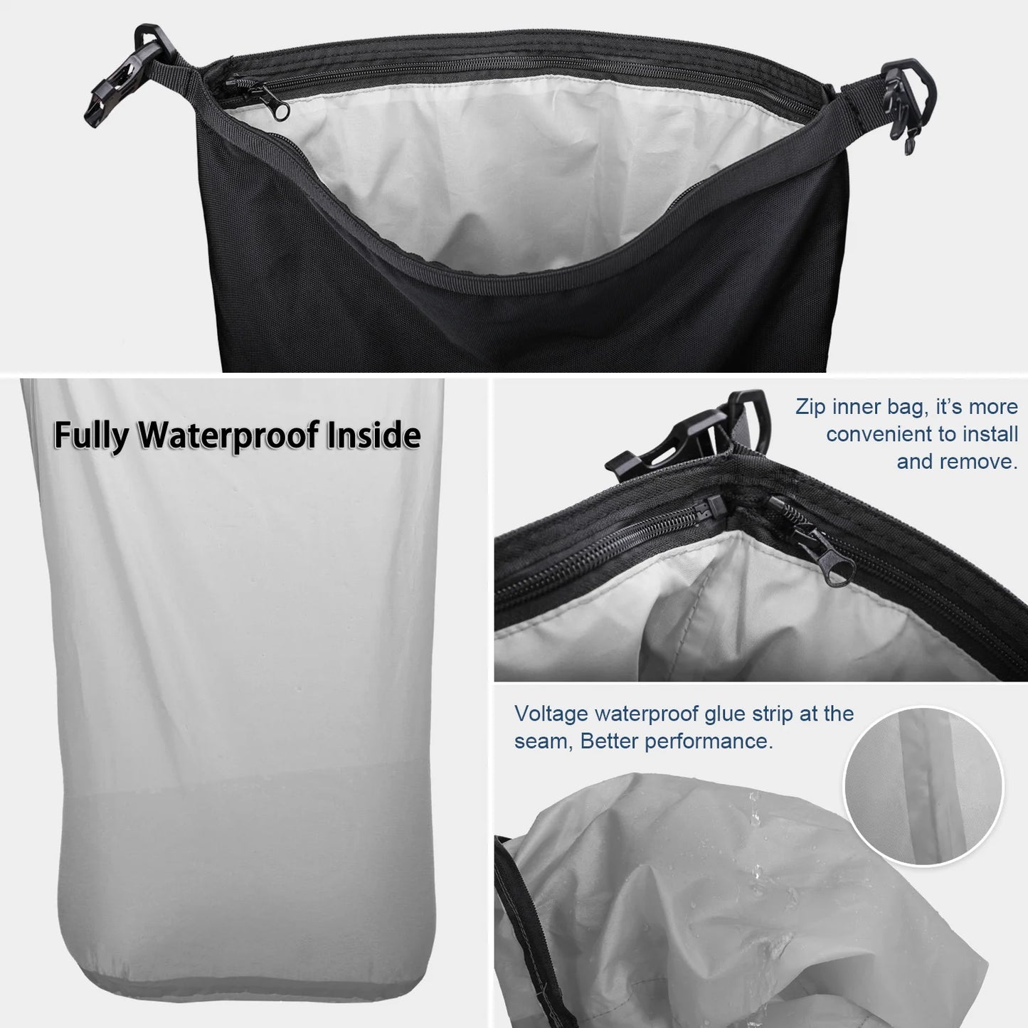 Rhinowalk Tank Bag - additional view showing motorcycle tank bag features and details