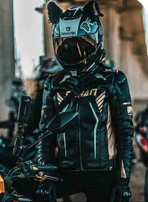 Duhan Racing Leather Jacket | Waterproof & Leather - View 42 | Henderson Shop