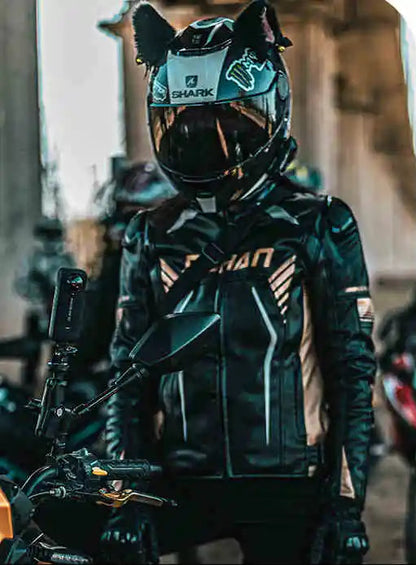 Duhan Racing Leather Jacket | Waterproof & Leather - View 42 | Henderson Shop