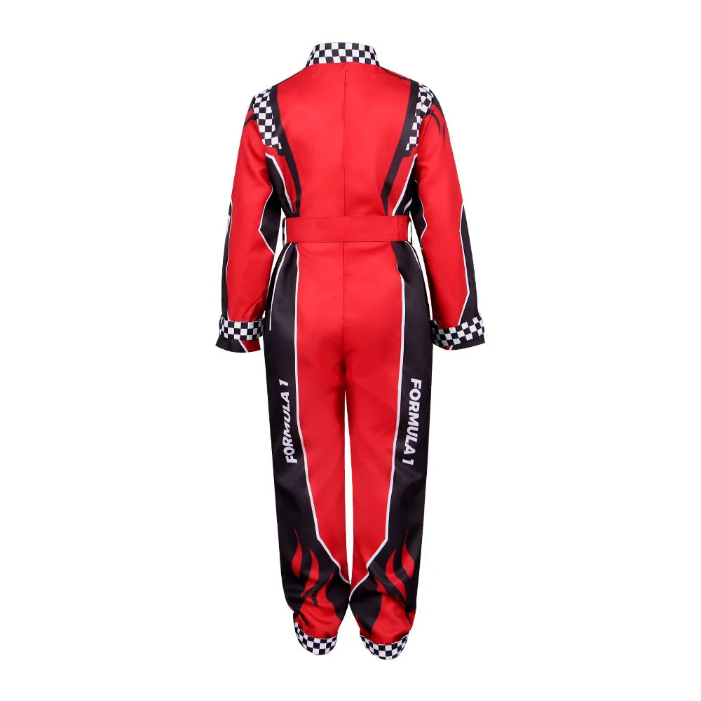 Boy Racer Cosplay Costume Red Classic One-Piece Training Racing