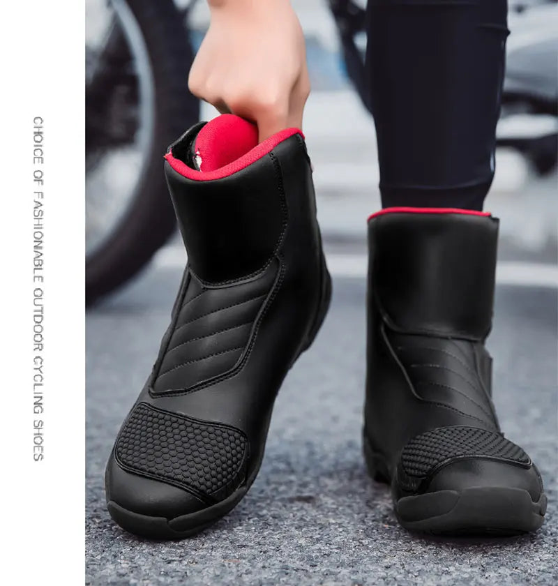 Men's Motorcycle Boots Outdoor Waterproof Motos Cycling Protective Shoes Motocross Off-Road Racing Boots Motorcycle Accessories